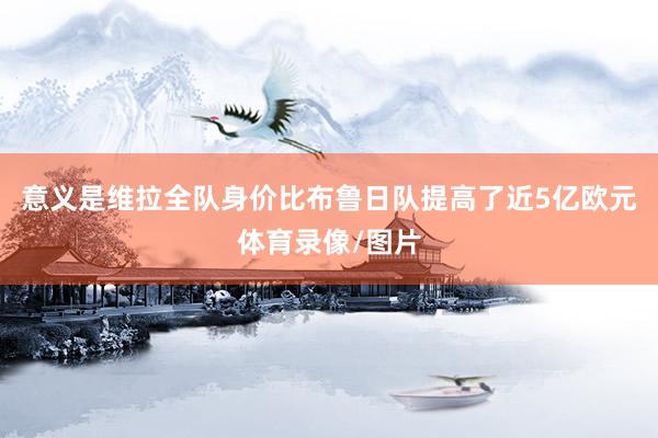 意義是維拉全隊身價比布魯日隊提高了近5億歐元體育錄像/圖片